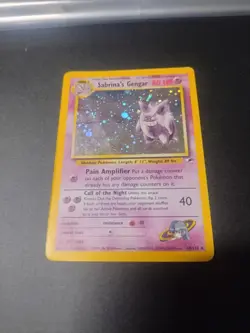 Pokemon TCG Sabrina's Gengar Gym Challenge Holo Rare Heavily Played/DMG - Image 1