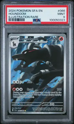 LUCK PSA 9 MINT Houndoom 066/064 POKEMON Shrouded Fable **COOL ART** - Image 1