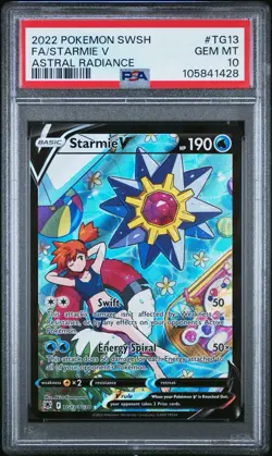 2022 Pokemon Sword & Shield Astral Radiance Starmie V Fa Full Art PSA 10 #TG13 - Image 1