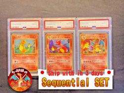 PSA 10 Charmander Charmeleon Charizard Set 003/032 CLL Pokemon Classic JPN #249 - Image 1