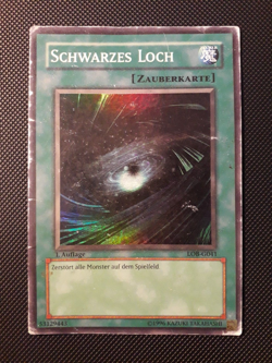 Yu-Gi-Oh! Schwarzes Loch, LOB-G041, Super Rare, 1. Auflage, Heavy Played - Image 1