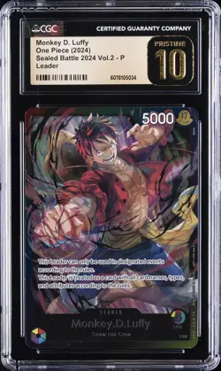 2024 ONE PIECE SEALED BATTLE 2024 VOL.2, LEADER MONKEY D. LUFFY CGC 10 PERFECT - Image 1