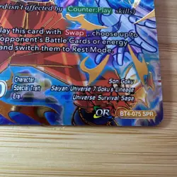 Dragon Ball Super Card Height of Mastery Son Goku, BT4-075 SPR Near Mint NM - Image 3