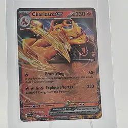Pokemon Charizard EX Double Rare Holo Card 006/165 SV Scarlet and Violet 151 - Image 1