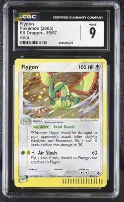 CGC 9 MINT Flygon 2003 EX Dragon 15/97 Holo Pokemon Card - Image 1
