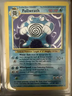 Poliwrath Base Set 2 Holo Rare Pokemon TCG Card 15/130 - Image 1