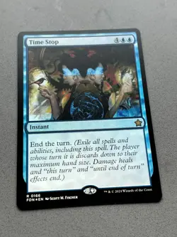 Time Stop #166 FOIL Rare FDN Foundations - MTG Magic The Gathering - NM / M - Image 1