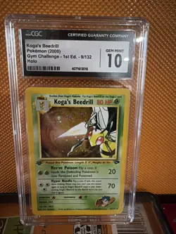 2000 Pokemon Gym Challenge 1st Edition Koga's Beedrill Holo #9/132 - Image 1
