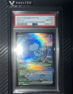 PSA 10 Pokemon Mew Paldean Fates #232 SIR Gem Mint Bubble Mew English - Image 1
