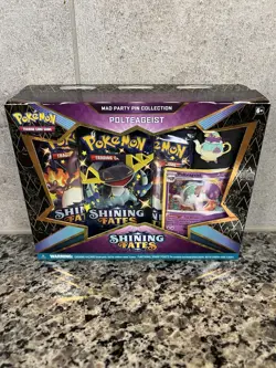 Pokemon Shining Fates Polteageist Mad Party Pin Collection Sealed - Image 1