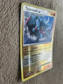 2009 Pokemon TCG Platinum Arceus Toxicroak Lv.44 HP 90 Reverse Holo 11/99 MP - Image 4