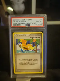 2004 Pokemon Tropical Wind World Championship Promo BlackStar 26 PSA 10 GEM - Image 1