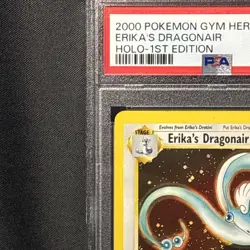 Erika's Dragonair 4/132 Holo Rare Pokemon 2000 Gym Heroes 1st Edition PSA 7 NM - Image 3