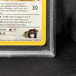 Erika's Dragonair 4/132 Holo Rare Pokemon 2000 Gym Heroes 1st Edition PSA 7 NM - Image 5