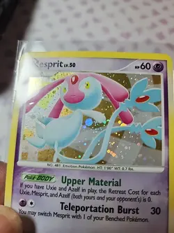 Pokemon TCG Mesprit LV.50 14/123 Holo Rare - Mysterious Treasures - LP - Image 2