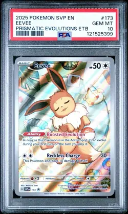 Pokemon Eevee Prismatic Evolutions ETB Promo SVP EN 173 PSA 10 Gem Mint - Image 1