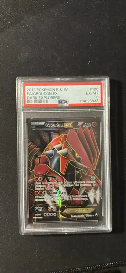 Pokemon Groudon EX Full Art 106/108 Dark Explorers Holo Ultra Rare PSA 6 - Image 1
