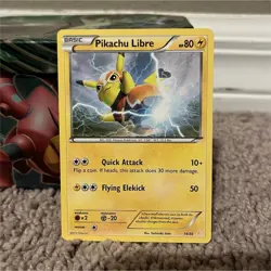 Pokemon Pikachu Libre XY Trainer Kit 14/30 2016 Basic Quick AttackCard Near Mint - Image 1