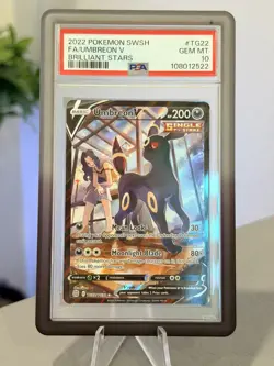 2022 POKEMON SWORD & SHIELD BRILLIANT STARS #TG22 FULL ART/UMBREON V PSA 10 - Image 1