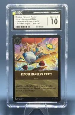 2024 DISNEY LORCANA EN P2-PROMO #10 RESCUE RANGERS AWAY! Gem Mint 10 - Image 1