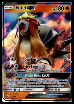 Entei GX 10/73 Shining Legends Pokemon Card | NM - Image 1
