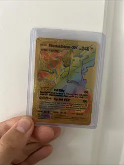 Pokemon TCG Holo Ultra Rare Full Art Zekrom and Pikachu GX Card - Image 1