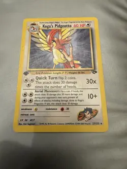 Pokemon TCG Koga's Pidgeotto Gym Challenge 1st Edition Rare Card 27/132 - Image 1