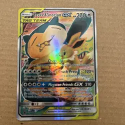 Eevee & Snorlax GX SM169 Holo– Near Mint – Authentic Pokemon Card - Image 1