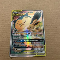Eevee & Snorlax GX SM169 Holo– Near Mint – Authentic Pokemon Card - Image 2