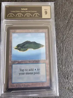 MTG Alpha Island Blue Sky Gem Mint 9 - Image 1
