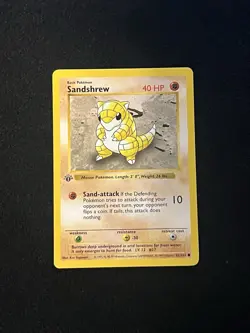 3x Sandshrew 062/102 1st Edition - Pokemon Base Set 1st Edition (Shadowless) - Image 5