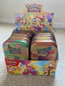*EMPTY* Pokemon 151 Mini Tins Full Set of 10 with display box - Image 1