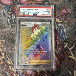 Sonia #203 Pokemon Rebel Clash PSA 10 GEM MINT SLAB GRADED 203/192 - Image 1