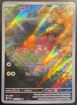 Pawmi Full Art IR 226/091 Pokemon TCG S&V Paldean Fates Illustration Rare NM - Image 2