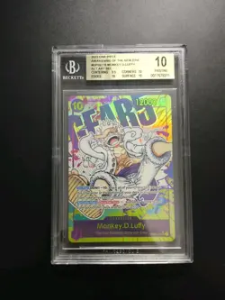 One Piece TCG OP05-119 Monkey D. Luffy Gear 5 Alt Art BGS 10 PRISTINE English - Image 1