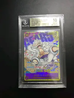 One Piece TCG OP05-119 Monkey D. Luffy Gear 5 Alt Art BGS 10 PRISTINE English - Image 2