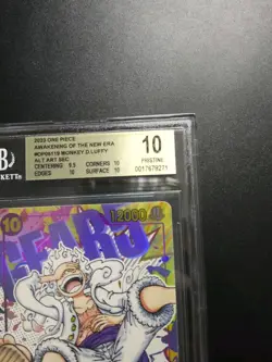 One Piece TCG OP05-119 Monkey D. Luffy Gear 5 Alt Art BGS 10 PRISTINE English - Image 4