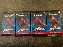 MTG Magic: The Gathering TCG - Marvel Spider-Man - Play Booster Pack x 4 - Image 1