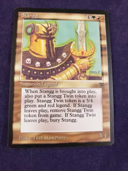 Stangg Legends NM Red Green Rare MAGIC THE GATHERING CARD - Image 1