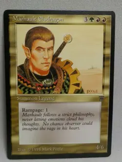 MARHAULT ELSDRAGON MAGIC THE GATHERING LEGENDS MTG 1994 Trading Card #157 - Image 1