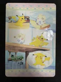 1999 POCKET MONSTERS SEALDASS FANCY GRAFFITI #24 PIKACHU & TOGEPY - Image 1