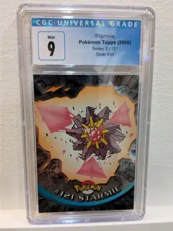 Pokemon 2000 Topps Series 3 Starmie 121 Silver Foil CGC Mint 9 - Image 1
