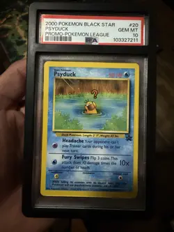 Pokemon 2000 Black Star Promo Psyduck League PSA 10 Gem Mint - Image 1