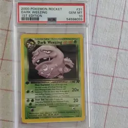 Dark Weezing Team Rocket 31/82 1st Edition Rare PSA 10 Pokemon - Image 1