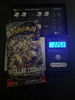 Heavy! 22.51 Gram Pokemon Stellar Crown Booster Pack Sealed - Image 1