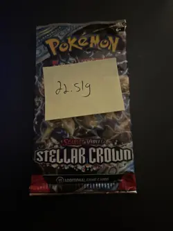Heavy! 22.51 Gram Pokemon Stellar Crown Booster Pack Sealed - Image 4