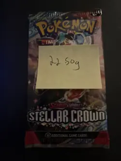 Heavy! 22.50 Gram Pokemon Stellar Crown Booster Pack Sealed - Image 4
