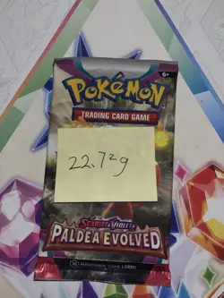 Heavy 22.72g Pokemon Sealed Paldea Evolved Booster Pack - Image 2