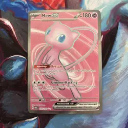 Pokemon Mew EX 2023 TCG Full Art Holo Rare Card 193/165 Scarlet & Violet 151 - Image 1