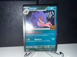 Gengar 057 2024 Pokemon Trick or Trade Paldean Fates Cosmos Holo SWIRL Card NM+ - Image 1